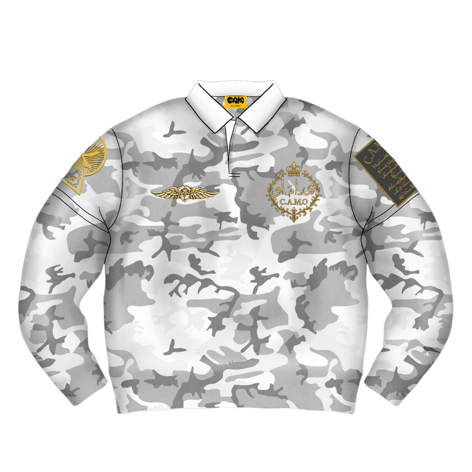 CAMO SNOW UNIT POLO LONGSLEEVE